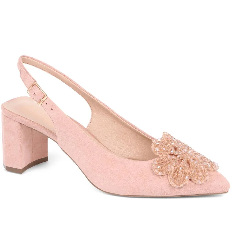 Women's Rhinestone - Embellished Open - Toe Sandals in Silver for a Glamorous Party LookWomen's Rhinestone - Embellished Open - Toe Sandals in Silver for a Glamorous Party LookSlingback Court Shoes - MENBU36503 / 322 722