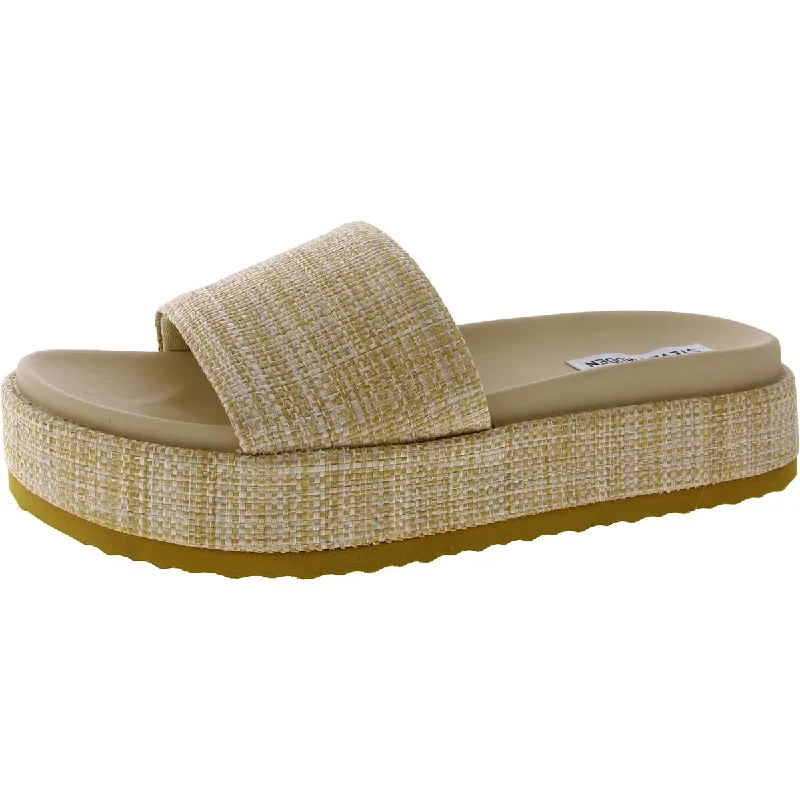 Child - Friendly Women's Sandals with a Secure Buckle in Purple for Moms on the GoChild - Friendly Women's Sandals with a Secure Buckle in Purple for Moms on the GoSteve Madden Womens Kasper Faux Leather Woven Slide Sandals