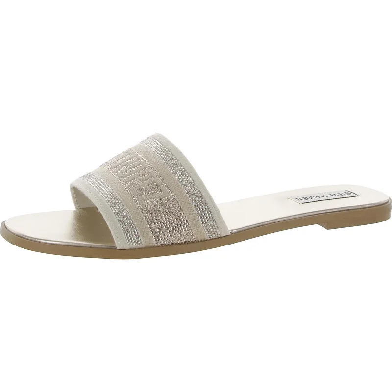 Women's Thong Sandals with a Beaded Design in Multicolor for a Beachy AestheticWomen's Thong Sandals with a Beaded Design in Multicolor for a Beachy AestheticSteve Madden Womens Knox Rhinestone Slide Sandals