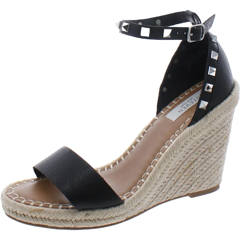 Women's Sandals with a Floral - Printed Upper in Pink for a Feminine Spring LookSteven New York Womens Faux Leather Ankle Strap Wedge Sandals