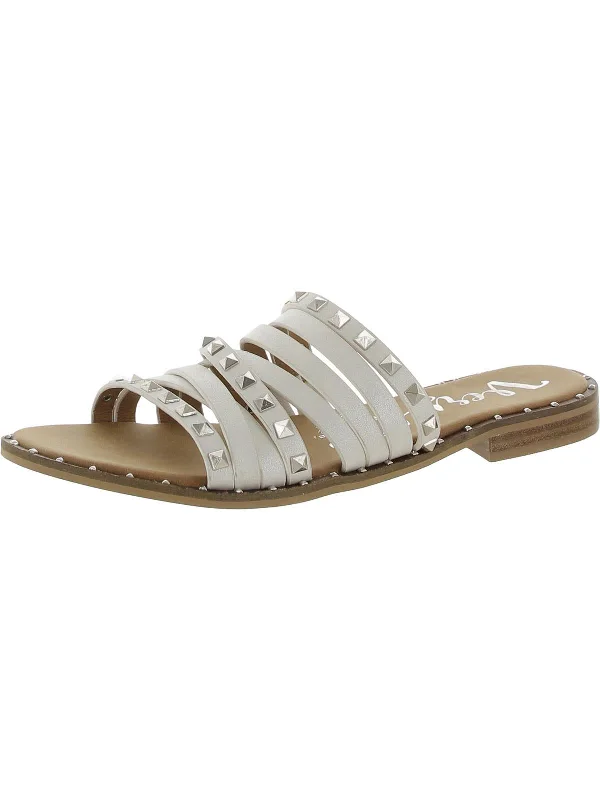 Women's Cork - Soled Espadrille Sandals with a Rope - Trimmed Upper in Navy for a Summer VibeStuds 2 Womens Studded Slip-On Slide Sandals Women's Cork - Soled Espadrille Sandals with a Rope - Trimmed Upper in Navy for a Summer VibeStuds 2 Womens Studded Slip-On Slide Sandals