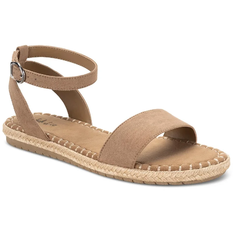Women's Leather - Strapped Sandals with a Braided Detail in Brown for a Rustic AppealWomen's Leather - Strapped Sandals with a Braided Detail in Brown for a Rustic AppealStyle & Co. Womens Peggy Faux Suede Peep Toe Dress Sandals