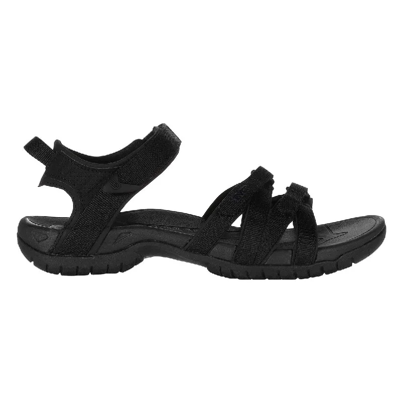 Women's Flat Slide Sandals with a Memory Foam Insole in White for All - Day ComfortWomen's Flat Slide Sandals with a Memory Foam Insole in White for All - Day ComfortTeva Women's Tirra Black/Black