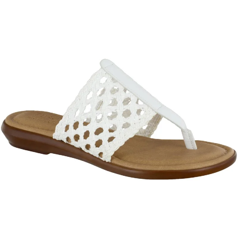 Elastic - Strap Women's Sandals with a Padded Toe in Teal for Easy On - and - OffElastic - Strap Women's Sandals with a Padded Toe in Teal for Easy On - and - OffTuscany By Easy Street Womens Faux Leather Braided Slide Sandals