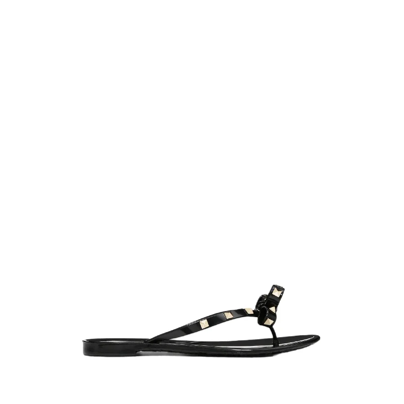 Plus Size Women's Wide - Width Platform Sandals in Black for Added Comfort and HeightPlus Size Women's Wide - Width Platform Sandals in Black for Added Comfort and HeightValentino Garavani Rubber Rockstud Thong Sandals