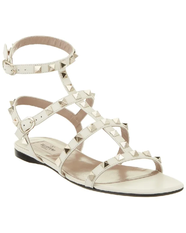 Women's Strappy Gladiator Sandals with Buckle Closures in Tan for a Boho LookWomen's Strappy Gladiator Sandals with Buckle Closures in Tan for a Boho LookValentino Rockstud Caged Leather Ankle Strap Sandal