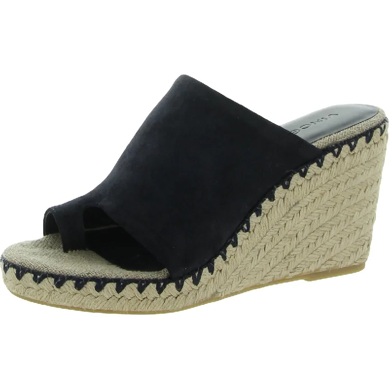 Women's Ankle - Strap Sandals with a Block Heel in Red for a Sophisticated StyleWomen's Ankle - Strap Sandals with a Block Heel in Red for a Sophisticated StyleVince Womens Sutherland Suede Slides Espadrilles