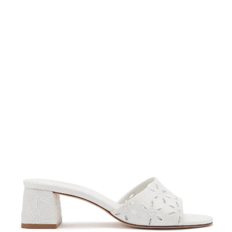 Women's Sandals with a Glitter - Coated Strap in Gold for a Sparkly Summer OutfitBrigitte Mule In White Linen Women's Sandals with a Glitter - Coated Strap in Gold for a Sparkly Summer OutfitBrigitte Mule In White Linen