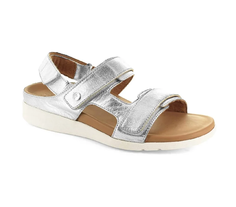 Sustainable Women's Recycled Material Sandals in Beige for Eco - Conscious ShoppersWomen's Aruba Ii Sandals In Silver Sustainable Women's Recycled Material Sandals in Beige for Eco - Conscious ShoppersWomen's Aruba Ii Sandals In Silver
