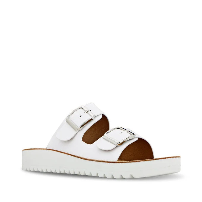 Anti - Slip Women's Sandals with a Grooved Sole in Green for Outdoor AdventuresWomens Bellissimo Meg White Slide Sandals Anti - Slip Women's Sandals with a Grooved Sole in Green for Outdoor AdventuresWomens Bellissimo Meg White Slide Sandals