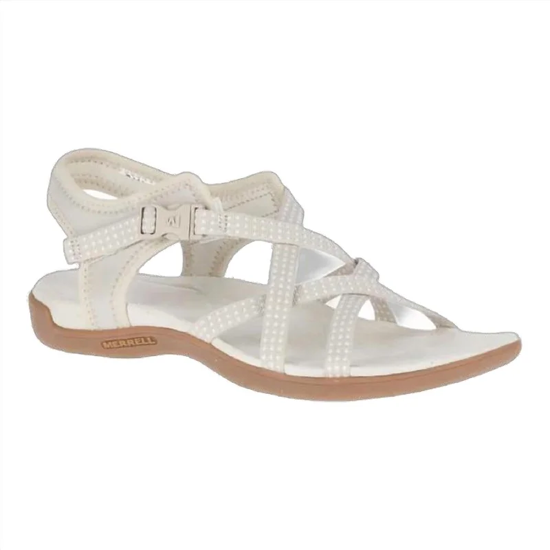 Women's Flat Slide Sandals with a Memory Foam Insole in White for All - Day ComfortWomen's District Muri Lattice Sandal In Silver Lining Women's Flat Slide Sandals with a Memory Foam Insole in White for All - Day ComfortWomen's District Muri Lattice Sandal In Silver Lining