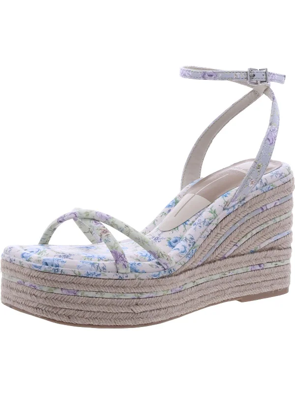 Women's Cork - Soled Espadrille Sandals with a Rope - Trimmed Upper in Navy for a Summer VibeWomens Faux Leather Ankle Strap Platform Sandals Women's Cork - Soled Espadrille Sandals with a Rope - Trimmed Upper in Navy for a Summer VibeWomens Faux Leather Ankle Strap Platform Sandals