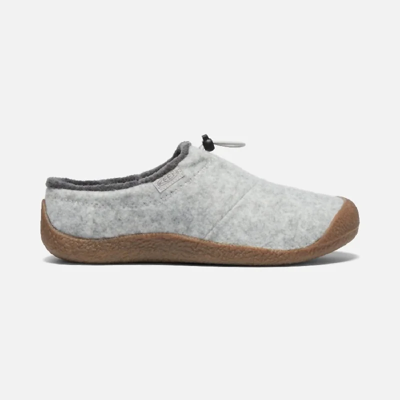 Women's Flat Slide Sandals with a Memory Foam Insole in White for All - Day ComfortWomen's Howser Iii Slide In Light Gray Wool/vapor Women's Flat Slide Sandals with a Memory Foam Insole in White for All - Day ComfortWomen's Howser Iii Slide In Light Gray Wool/vapor