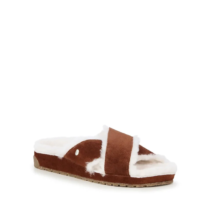 Women's Rhinestone - Embellished Open - Toe Sandals in Silver for a Glamorous Party LookWomen's Mayberry Corky Slide Sandal In Tawny