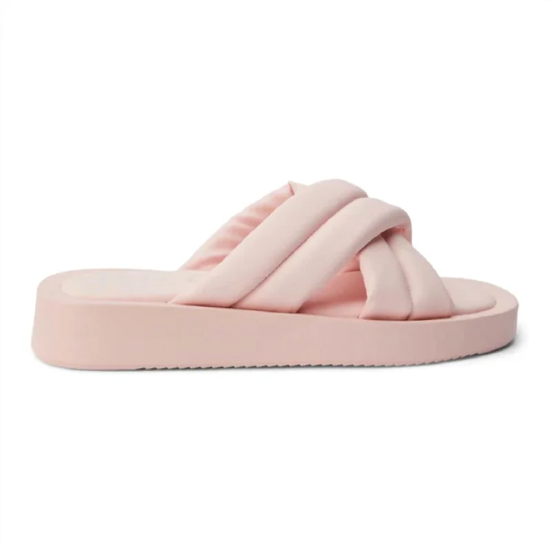 Women's Leather - Strapped Sandals with a Braided Detail in Brown for a Rustic AppealWomen's Piper Slide Sandal In Pink Women's Leather - Strapped Sandals with a Braided Detail in Brown for a Rustic AppealWomen's Piper Slide Sandal In Pink