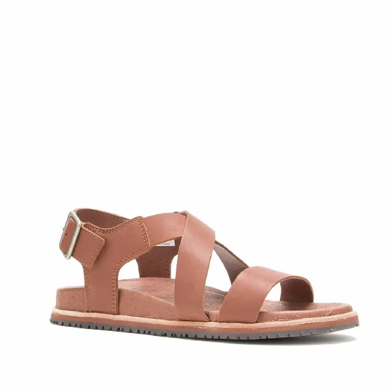 Women's Flat Slide Sandals with a Memory Foam Insole in White for All - Day ComfortWomen's Sadie Sandals In Dark Brown