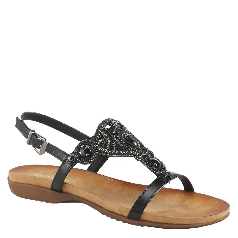 Orthopedic Women's Sandals with Arch Support in Gray for Foot HealthWomen's Salerno Sandals In Black