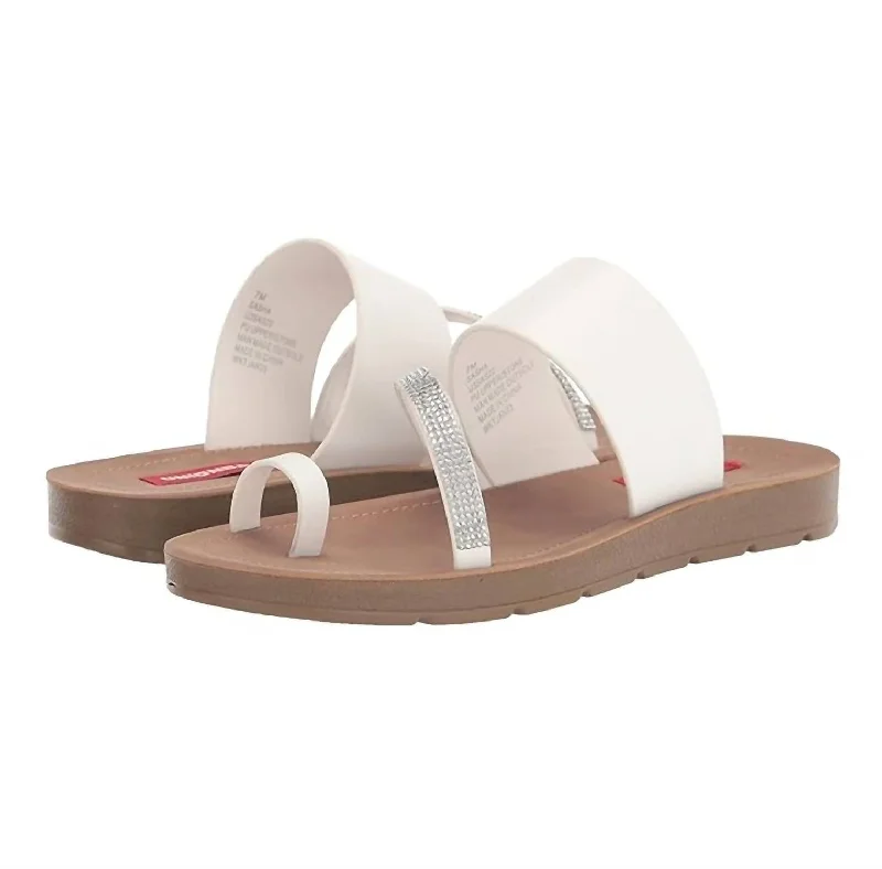 Sustainable Women's Recycled Material Sandals in Beige for Eco - Conscious ShoppersWomen's Sasha Sandal In White