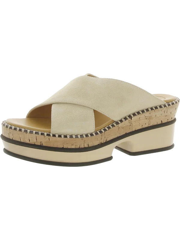 Shock - Absorbing Women's Sandals with a Soft Insole in Black for Active LifestylesWomens Suede Criss-Cross Platform Sandals Shock - Absorbing Women's Sandals with a Soft Insole in Black for Active LifestylesWomens Suede Criss-Cross Platform Sandals