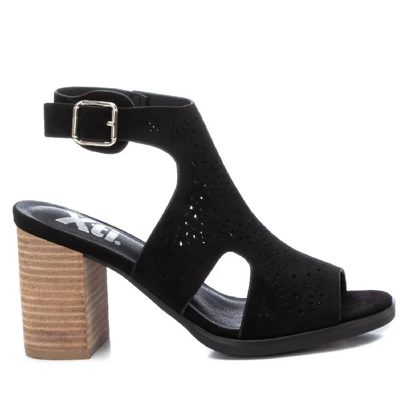 Shock - Absorbing Women's Sandals with a Soft Insole in Black for Active LifestylesWomen's Suede Sandals In Black