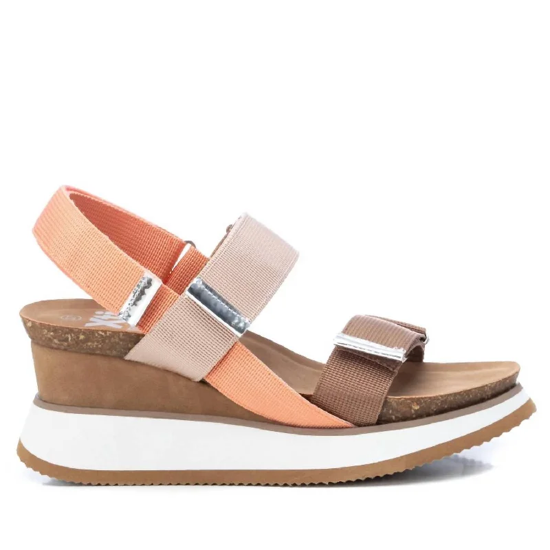 Women's Rhinestone - Embellished Open - Toe Sandals in Silver for a Glamorous Party LookWomen's Wedge Sandals In Coral