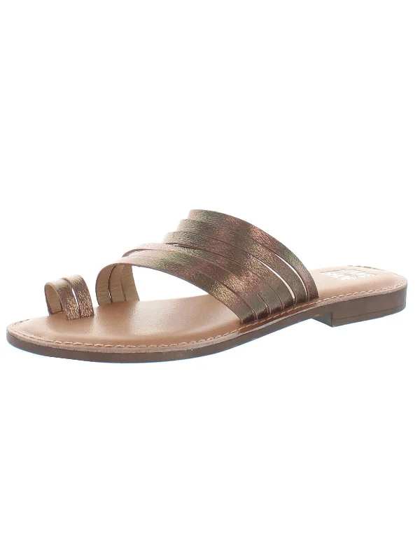 Women's Ankle - Strap Sandals with a Block Heel in Red for a Sophisticated StyleWomen's Ankle - Strap Sandals with a Block Heel in Red for a Sophisticated StyleZahra Womens Faux Leather Toe Loop Flat Sandals