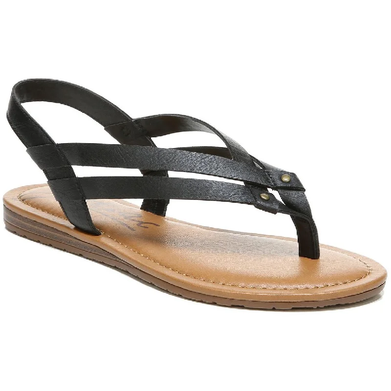 Women's Flat Slide Sandals with a Memory Foam Insole in White for All - Day ComfortWomen's Flat Slide Sandals with a Memory Foam Insole in White for All - Day ComfortZodiac Womens Yasmin Slip On Stretch Thong Sandals