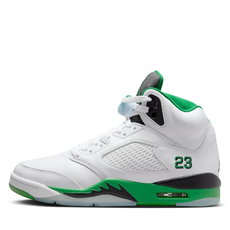 Women's Sneakers with Hidden Wedges for a Subtle Height Boost and Added StyleWomen's Air Jordan 5 Retro 'Lucky Green' - White/Lucky Green Women's Sneakers with Hidden Wedges for a Subtle Height Boost and Added StyleWomen's Air Jordan 5 Retro 'Lucky Green' - White/Lucky Green