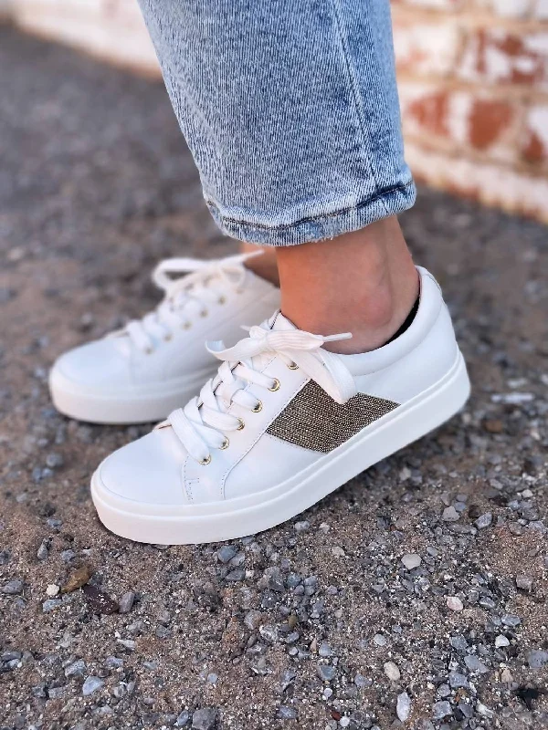 Foldable Women's Travel Sneakers for Compact Storage in LuggageYavin Chain-Trim Sneaker In White Foldable Women's Travel Sneakers for Compact Storage in LuggageYavin Chain-Trim Sneaker In White