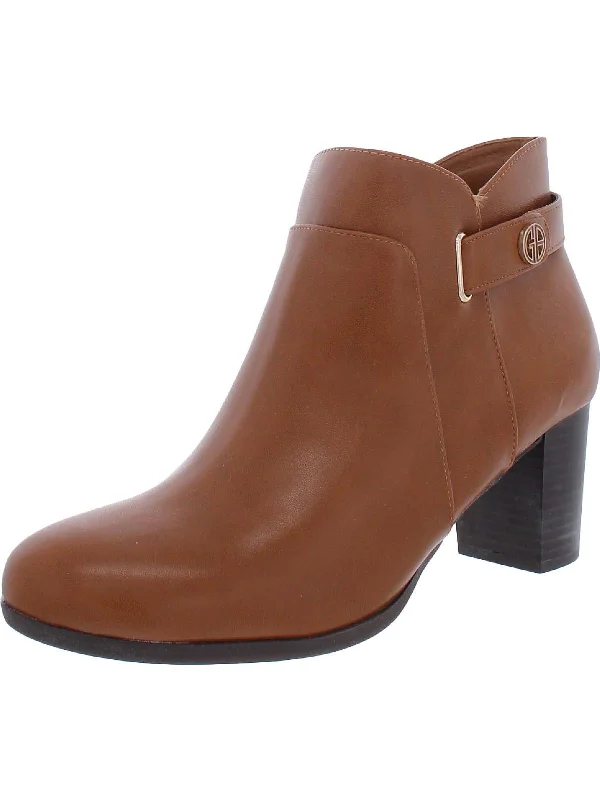 Plus Size Women's Faux Fur - Lined Ankle Boots in Chestnut for Cozy Winter WearArtemy Womens Block Heel Slip On Booties Plus Size Women's Faux Fur - Lined Ankle Boots in Chestnut for Cozy Winter WearArtemy Womens Block Heel Slip On Booties