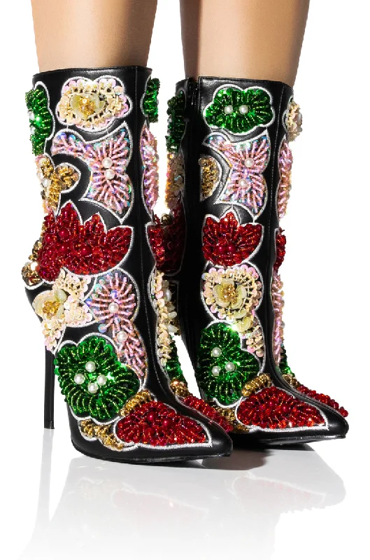Women's Ankle Boots with Cut - Out Details in Beige for a Unique and Stylish EdgeAZALEA WANG ALBANY EMBELLISHED STILETTO BOOTIE Women's Ankle Boots with Cut - Out Details in Beige for a Unique and Stylish EdgeAZALEA WANG ALBANY EMBELLISHED STILETTO BOOTIE