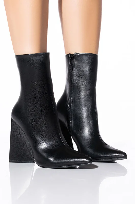 Women's Knee - High Lace - Up Boots in Brown with Buckle Accents for a Western VibeAZALEA WANG ATICA CHUNKY PU BOOTIE IN BLACK Women's Knee - High Lace - Up Boots in Brown with Buckle Accents for a Western VibeAZALEA WANG ATICA CHUNKY PU BOOTIE IN BLACK