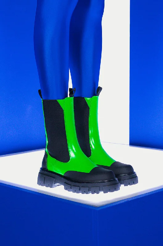 Women's Ankle Boots with Cut - Out Details in Beige for a Unique and Stylish EdgeAZALEA WANG CRAZY LIKE ME FLATFORM BOOTIE IN GREEN Women's Ankle Boots with Cut - Out Details in Beige for a Unique and Stylish EdgeAZALEA WANG CRAZY LIKE ME FLATFORM BOOTIE IN GREEN