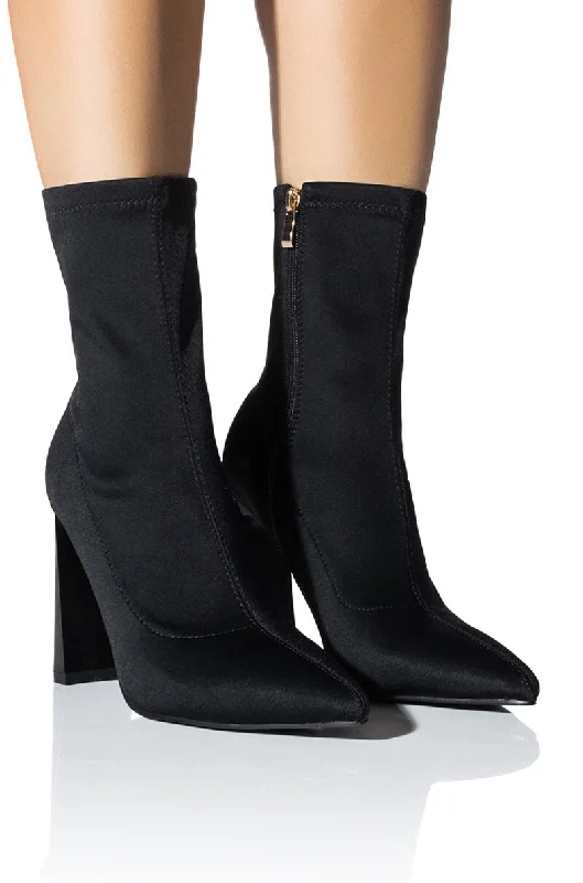 Plus Size Women's Block - Heeled Ankle Boots in Red for a Bold and Chic StatementAZALEA WANG MOSCATO NEOPRENE BOOTIE IN BLACK Plus Size Women's Block - Heeled Ankle Boots in Red for a Bold and Chic StatementAZALEA WANG MOSCATO NEOPRENE BOOTIE IN BLACK