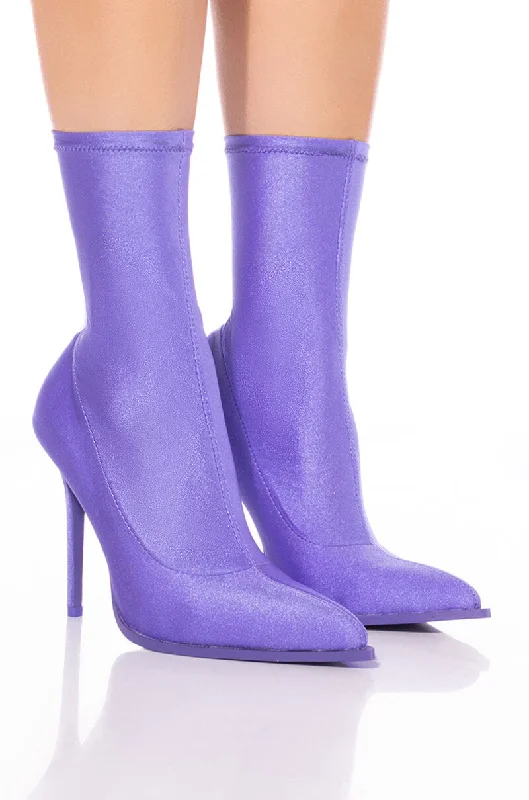 Women's Lace - Trimmed Knee - High Boots in Ivory for a Feminine and Elegant EnsembleAZALEA WANG SERENITY STRETCH BOOTIE IN PERIWINKLE Women's Lace - Trimmed Knee - High Boots in Ivory for a Feminine and Elegant EnsembleAZALEA WANG SERENITY STRETCH BOOTIE IN PERIWINKLE
