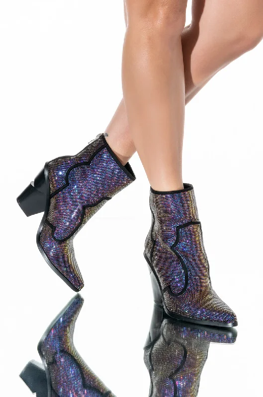 Women's Mid - Calf Suede Boots in Beige with Tassel Trim for a Boho - Inspired StyleAZALEA WANG WHY SO SERIOUS CHUNKY BOOTIE IN MULTI Women's Mid - Calf Suede Boots in Beige with Tassel Trim for a Boho - Inspired StyleAZALEA WANG WHY SO SERIOUS CHUNKY BOOTIE IN MULTI