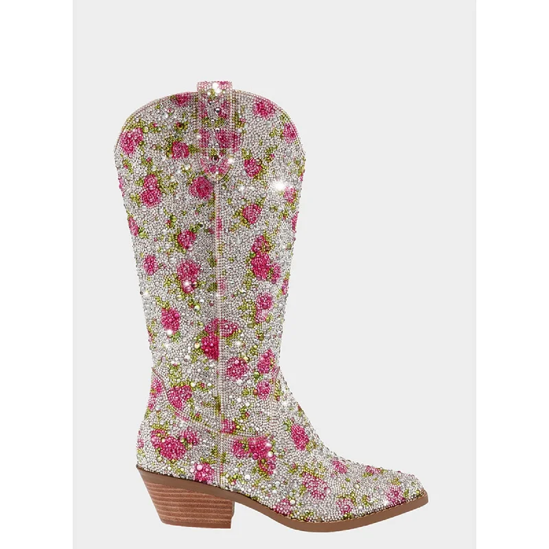 Women's Thigh - High Stretch Boots in Black for a Sexy and Alluring OutfitDalas Floral Rhinestones Women's Thigh - High Stretch Boots in Black for a Sexy and Alluring OutfitDalas Floral Rhinestones