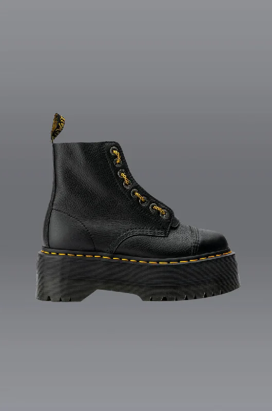 Plus Size Women's Snake Print Knee - High Boots in Brown for a Fashion - Forward StatementDR MARTENS SINCLAIR MAX PISA Plus Size Women's Snake Print Knee - High Boots in Brown for a Fashion - Forward StatementDR MARTENS SINCLAIR MAX PISA