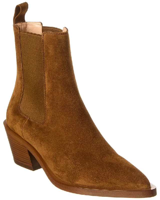 Women's Mid - Calf Suede Boots in Beige with Tassel Trim for a Boho - Inspired StyleGianvito Rossi Wylie Suede Bootie Women's Mid - Calf Suede Boots in Beige with Tassel Trim for a Boho - Inspired StyleGianvito Rossi Wylie Suede Bootie