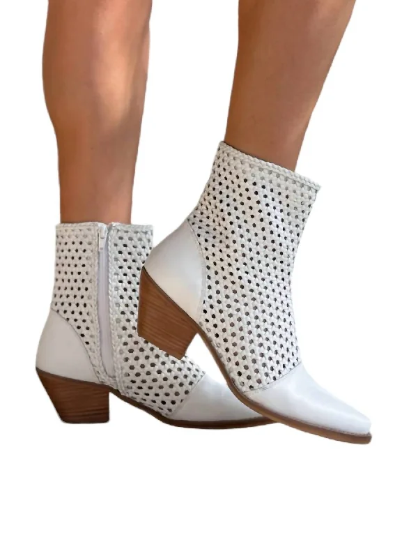Women's Mid - Calf Suede Boots in Beige with Tassel Trim for a Boho - Inspired StyleGolden Hour Booties In White Women's Mid - Calf Suede Boots in Beige with Tassel Trim for a Boho - Inspired StyleGolden Hour Booties In White