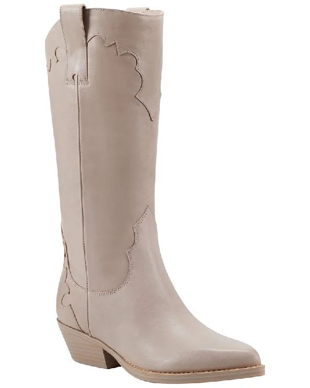 Women's Knee - High Lace - Up Boots in Brown with Buckle Accents for a Western VibeMarc Fisher LTD Hilaria Leather Boot Women's Knee - High Lace - Up Boots in Brown with Buckle Accents for a Western VibeMarc Fisher LTD Hilaria Leather Boot