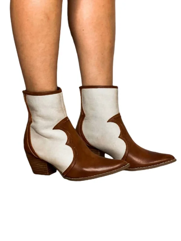 Women's Chunky - Heeled Chelsea Boots in Gray for a Casual and Trendy Everyday LookMarvin Saddle Boots In Ivory/brown Women's Chunky - Heeled Chelsea Boots in Gray for a Casual and Trendy Everyday LookMarvin Saddle Boots In Ivory/brown