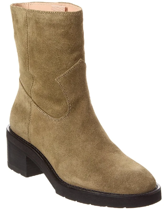 Women's Mid - Calf Suede Boots in Beige with Tassel Trim for a Boho - Inspired StyleStuart Weitzman Boulevard Suede Bootie Women's Mid - Calf Suede Boots in Beige with Tassel Trim for a Boho - Inspired StyleStuart Weitzman Boulevard Suede Bootie