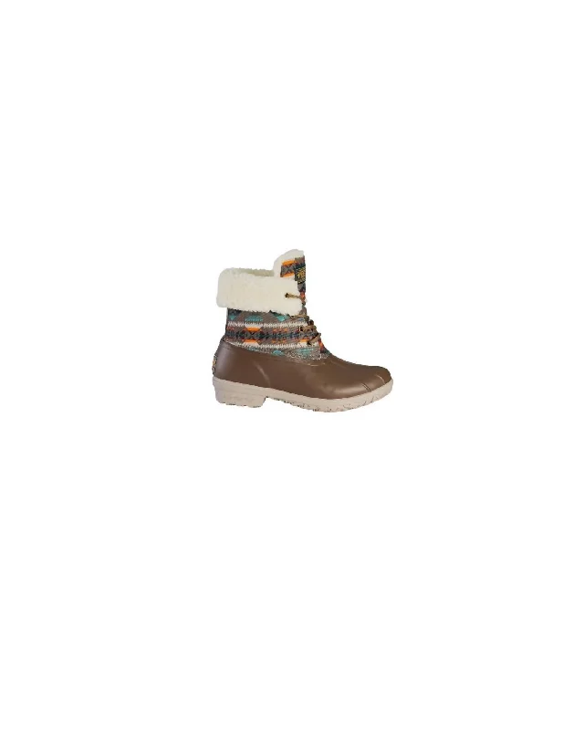Plus Size Women's Faux Fur - Lined Ankle Boots in Chestnut for Cozy Winter WearWomen’S Classic Basketmaker Duck Winter Boots In Cafe Plus Size Women's Faux Fur - Lined Ankle Boots in Chestnut for Cozy Winter WearWomen’S Classic Basketmaker Duck Winter Boots In Cafe