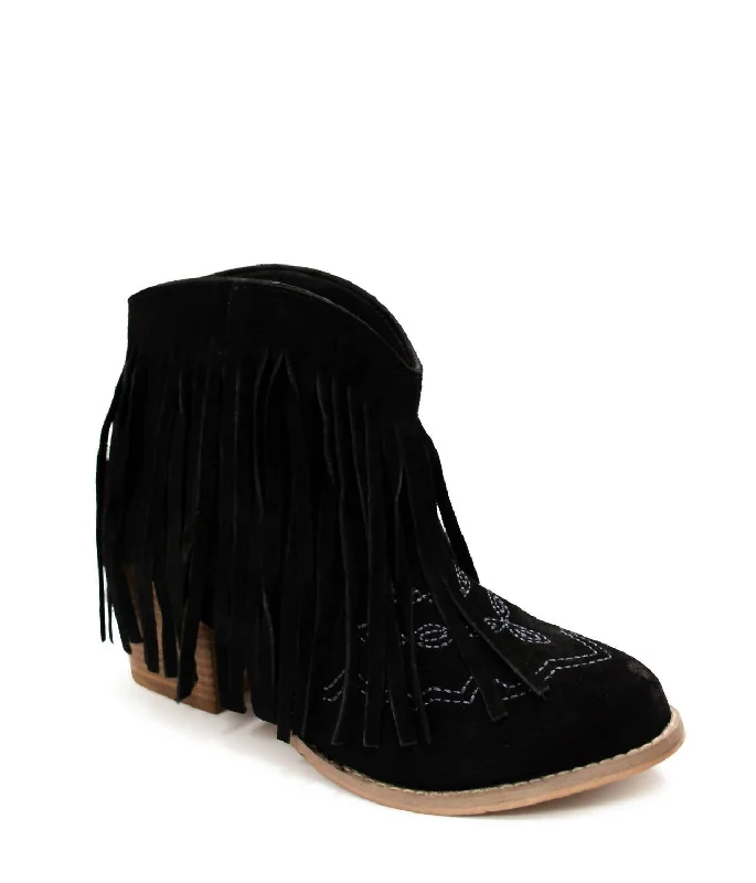Plus Size Women's Faux Fur - Lined Ankle Boots in Chestnut for Cozy Winter WearWomen's Amos Fringe Ankle Bootie In Black Suede Plus Size Women's Faux Fur - Lined Ankle Boots in Chestnut for Cozy Winter WearWomen's Amos Fringe Ankle Bootie In Black Suede
