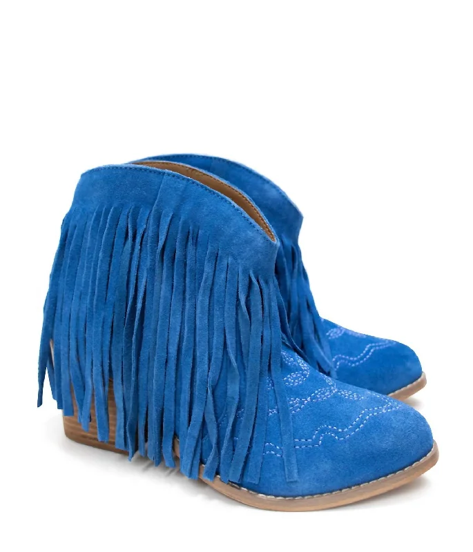 Plus Size Women's Block - Heeled Ankle Boots in Red for a Bold and Chic StatementWomen's Amos Fringe Ankle Bootie In Blue Suede Plus Size Women's Block - Heeled Ankle Boots in Red for a Bold and Chic StatementWomen's Amos Fringe Ankle Bootie In Blue Suede