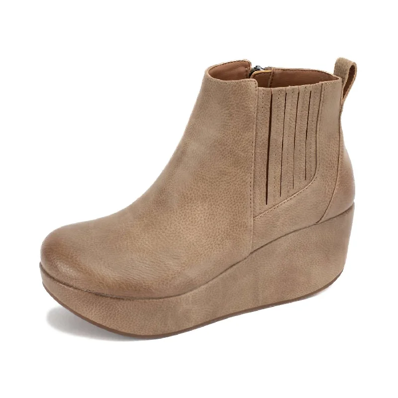 Women's Ankle Boots with Cut - Out Details in Beige for a Unique and Stylish EdgeWomen's Belin Wedge Boot In Taupe Women's Ankle Boots with Cut - Out Details in Beige for a Unique and Stylish EdgeWomen's Belin Wedge Boot In Taupe