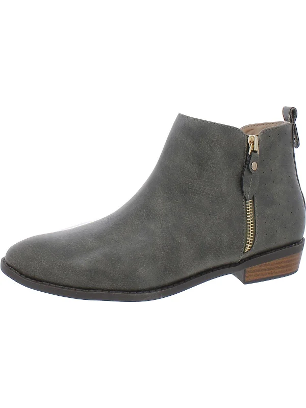 Women's Wedge - Heeled Ankle Boots in Navy Blue for a Comfortable and Trendy OptionWomens Dressy Lifestyle Ankle Boots Women's Wedge - Heeled Ankle Boots in Navy Blue for a Comfortable and Trendy OptionWomens Dressy Lifestyle Ankle Boots