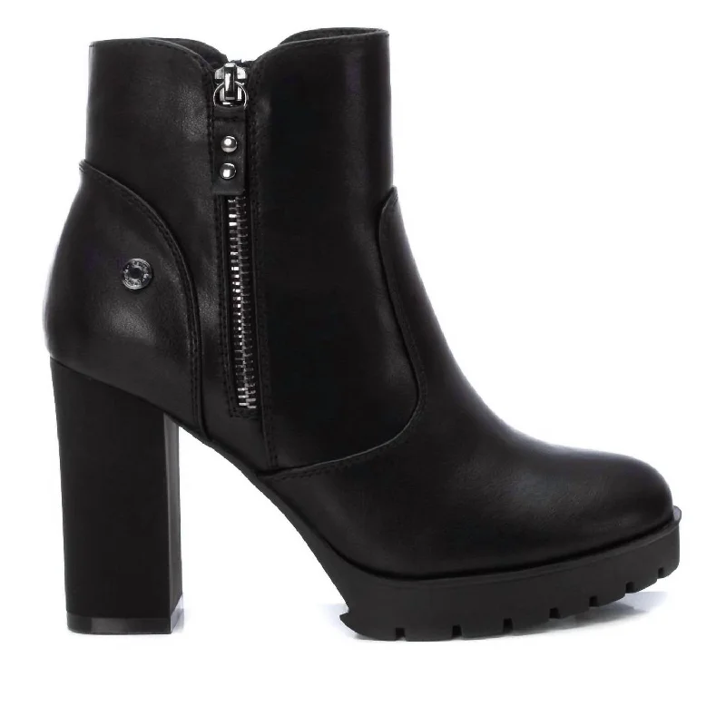 Plus Size Women's Embroidered Knee - High Boots in Burgundy for a Luxurious LookWomen's Heeled Booties In Black Plus Size Women's Embroidered Knee - High Boots in Burgundy for a Luxurious LookWomen's Heeled Booties In Black