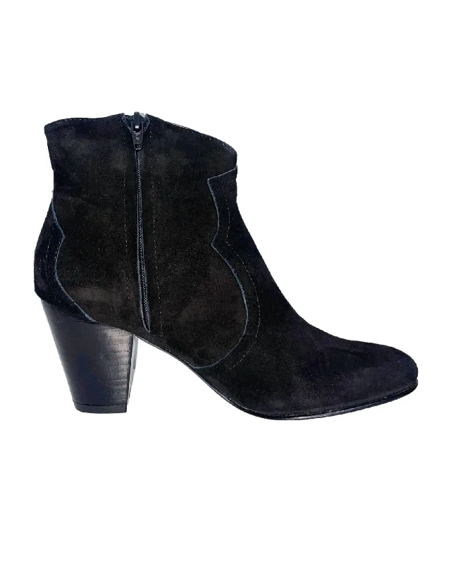 Women's Thigh - High Stretch Boots in Black for a Sexy and Alluring OutfitWomen's Octavia Western Bootie In Coal Suede Women's Thigh - High Stretch Boots in Black for a Sexy and Alluring OutfitWomen's Octavia Western Bootie In Coal Suede
